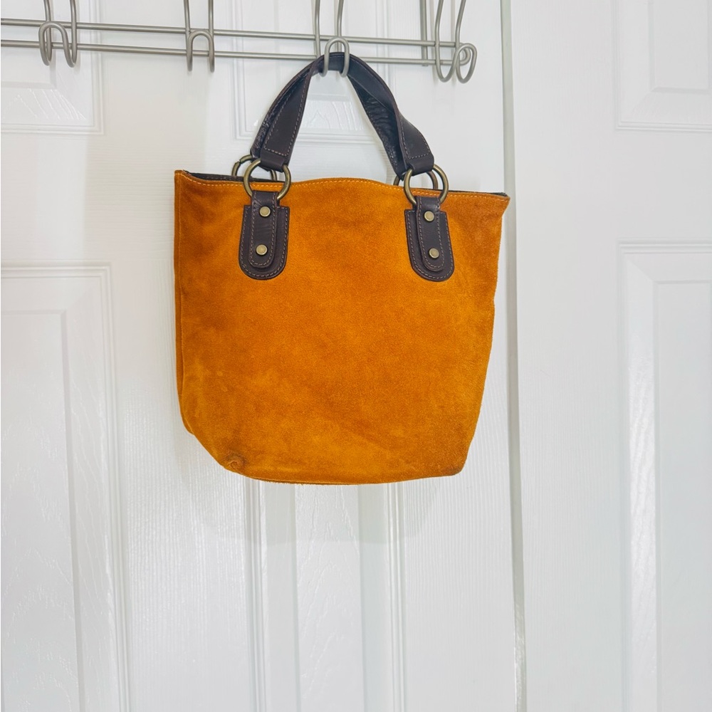 Mauricio Taiuti Suede Tote Bag Bucket Purse Autumn Accessory made in Italy